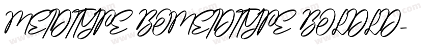 MEIDITYPE BOMEIDITYPE BOLDLD字体转换